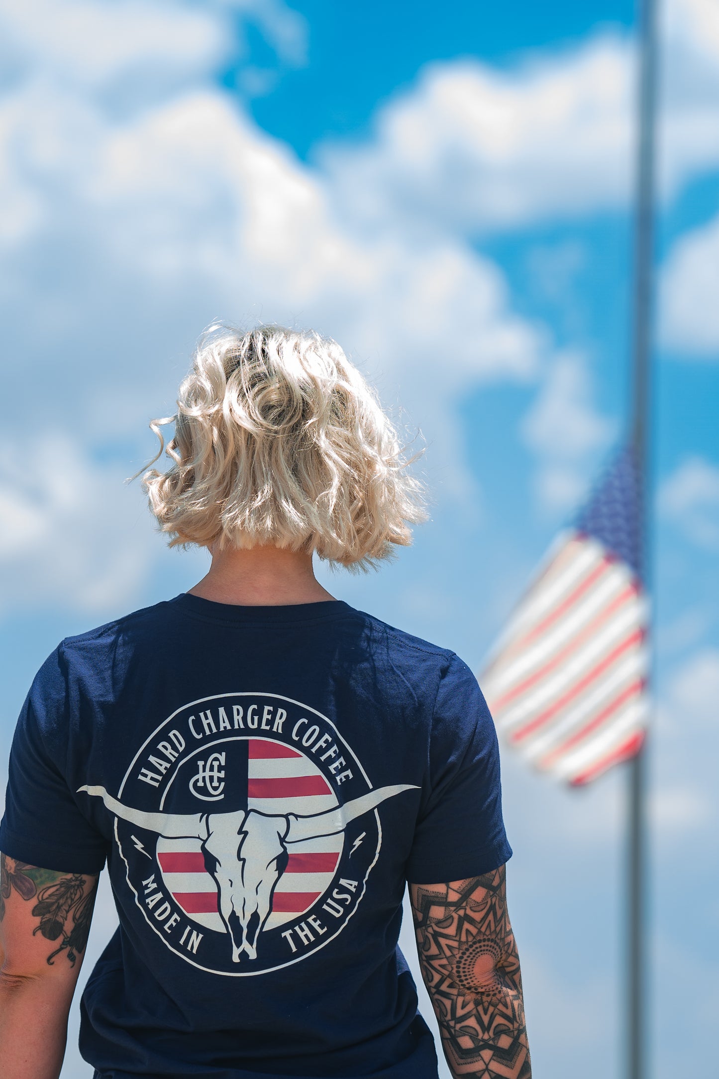 Hard Charger Logo T-Shirt Navy