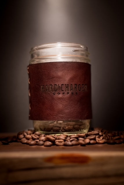 Leather coffee koozie